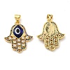 Brass Cubic Zirconia Pendants KK-K338-02G-04-2