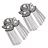 2Pcs Detachable Iron Tassel Epaulettes FIND-FH0005-43B-1