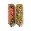 Natural Unakite Pointed Pendants G-D460-01E-2