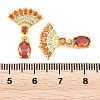Brass Micro Pave Cubic Zirconia Pendants KK-K340-53G-03-3