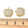 Brass Micro Pave Cubic Zirconia Charms KK-C086-11G-3