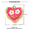 304 Stainless Steel Enamel Charms STAS-OY008-14G-2
