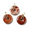 Natural Red Jasper Pendants G-E088-01G-01-1