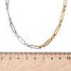 5MM Two Tone 304 Stainless Steel Figaro Chain Necklaces for Women NJEW-JN05966-4