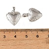 Floral Embossed Brass Locket Pendants KK-CBA7157-06P-2