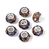 Transparent Resin Rondelle European Beads RESI-N044-01L-1