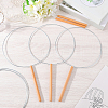 5Pcs Handmade Craft DIY Iron Fan Frames DIY-CN0003-62B-4