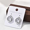 304 Stainless Steel Chunky Oval Studs Earrings for Women EJEW-K306-28P-2