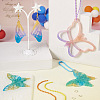 DIY Butterfly Pendant Keychain Making Kits DIY-TA0004-50-7