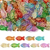 90Pcs 9 Colors Metal Enlaced Handmade Lampwork Beads LAMP-CJ0003-07-1
