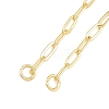 Brass Paperclip Chain Bracelet Making KK-CBADBBF-04G-3