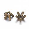 5-Petal Tibetan Style Alloy Bead Caps MLF0663Y-NF-01-2