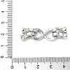 Brass Micro Pave Clear Cubic Zirconia Fold Over Clasps KK-U059-32P-3