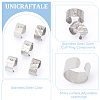 Unicraftale 10Pcs 5 Styles 304 Stainless Steel Open Cuff Ring Components STAS-UN0054-83P-5