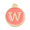 Golden Plated Alloy Enamel Charms X-ENAM-Q437-11W-1