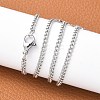 Tarnish Resistant Classic Plain 304 Stainless Steel Mens Womens Curb Link Chain Necklaces STAS-O037-114P-4