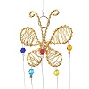 Butterfly Iron Colorful Chandelier Decor Hanging Prism Ornaments HJEW-P012-02G-4