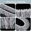 5 Yards Polyester Pleated Flower Lace Trim OCOR-GF0003-89B-6