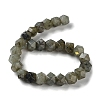 Natural Labradorite Star Cut Round Beads Strands G-M418-C10-01-3