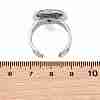 Hollow Cross 304 Stainless Steel Cuff Ring Components SA-CBA098D-02P-E-3