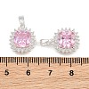 Brass Micro Pave Cubic Zirconia Charms CU-CBAA6E8-06S-02-3