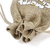 Christmas Printed Burlap Packing Pouches Drawstring Bags ABAG-Q053-02A-05-4