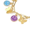 Brass & Alloy Enamel Charm Bracelets BJEW-JB11626-3