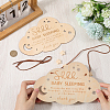 Baby Sleeping Do Not Disturb Wood Door Hanging Decorations DIY-WH20002-82B-3