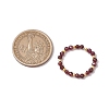 Natural Garnet Beaded Stretch Rings for Women RJEW-JR00868-01-3