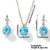 Fashionable Brass Rhinestones Round Ball Pendant Earrings & Necklaces Set for Women FC3889-1-1