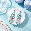 Natural Magnesite Rhombus Dangle Earrings EJEW-MZ00567-03-1
