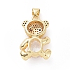 Brass Cubic Zirconia Pendants ZIRC-K089-13G-06-2