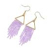 Glass Beaded Dangle Earrings EJEW-MZ00749-01-4