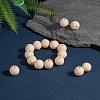 Natural Unfinished Wood Beads WOOD-S651-16mm-LF-4