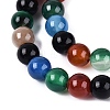 Natural Agate(Dyed & Heated) Beads Strands G-Q604-6MM-01-3