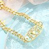 Brass Micro Pave Cubic Zirconia Link Bracelets LS-BJEW-S158-13G-A-2