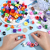144Pcs Opaque Acrylic European Beads OACR-ME0001-33-3