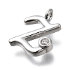 Brass Micro Pave Cubic Zirconia Pendants KK-B132-12P-Z-2
