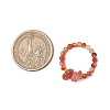 Natural Red Agate Beaded Rings RJEW-TA00191-04-3