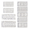 9Pcs 9 Style DIY Shell/Flower/Leaf/Feather Shape Earring Ornament Silicone Molds DIY-TA0004-28-2