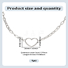 1Pc Zinc Alloy Hollow Heart Pendant Necklaces NJEW-LP0009-46P-2