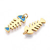 304 Stainless Steel Enamel Pendants STAS-N115-02B-G-2