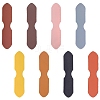 8 Bags 8 Colors Cowhide Purse Suspension Clasps Bag Strap Connector Fabric PURS-CL0001-04B-1