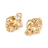 Ocean Theme Brass Micro Pave Cubic Zirconia Charms KK-F902-08T-G-2
