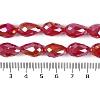 Opaque Solid Color Electroplate Glass Beads Strands LS-EGLA-N013-P10mm-B07-4