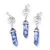 Natural Blue Spot Jasper Pointed Big Pendants G-D0021-01P-03-2