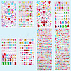 8Pcs 7 Styles Acrylic Rhinestone Self-Adhesive Stickers STIC-SP0001-11-6