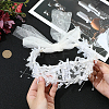 Alloy with Plastic Imitation Pearl Mesh Headpiece Cap AJEW-WH20054-127-3