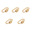 Brass Screw Carabiner Lock Charms ZIRC-E164-09G-2