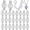 30Pcs Alloy Hollow Teardrop Bead Cage Pendants KK-PH0014-16-1